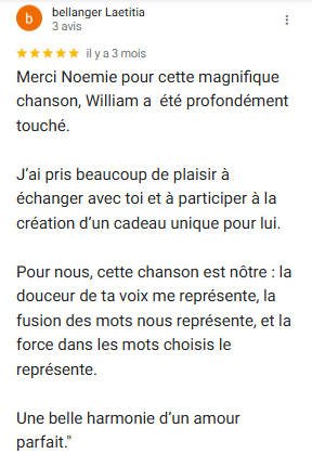 Témoignage de Laetitia Bellanger sur Google